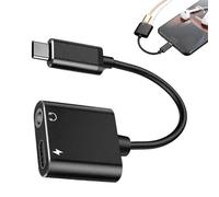 Wrohto Type-C Audio Adapter Dongle, 2-in-1 USB C to 3.5mm Jack Converter with PD Fast Charging, Tablet and Mobile Charger Compatible for Kids Adults Friends Family Use