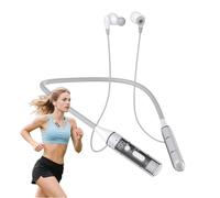 Wrohto Wireless Around-the-Neck Earbuds with Transparent Ergonomic Design, Microphone Headset for Calls and Music, Ideal for Work, Running, Gym, Home, and Sports for Men and Women Search Terms:
