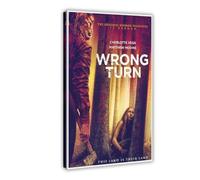 Wrong Turn - Poster classico del film thriller vintage, 3 poster su tela, decorazione artistica da parete per soggiorno e camera da letto, 50 x 75 cm