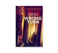 Wrong Turn - Poster classico del film thriller vintage, 3 poster su tela, decorazione artistica da parete per soggiorno e camera da letto, 40 x 60 cm
