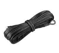 WROUGH Corda sintetica per verricello da 1/4" x 15,2 m, con manicotto protettivo e ditale, resistenza alla rottura di 4,5 kg, resistente per ATV, UTV, rimorchi per barche, Jeep, Quad, Polaris, cavo