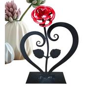 Wrought Iron Heart Rose - Handcrafted Valentine's Day Gift