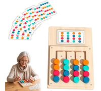 WRQIOO Giochi per Anziani con Demenza, Legna Giochi di Memoria per Anziani con 12 Carte, Giochi di Memoria a Colori per Adulti