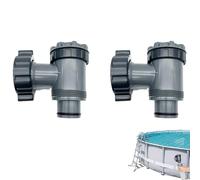 WRQIOO Rubinetto di intercettazione per piscina, 2 pezzi, valvola a pistone In-tex, valvola per piscina fuori terra, valvola di ricambio per piscina Hne-Mix, IN-TEX, BES-tway, Cole-Man