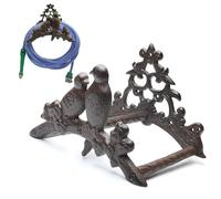 WRQIOO Supporto per tubo da giardino in ghisa, supporto per avvolgitubo da giardino a parete, staffa da parete Gar-den Ho-se per riporre e organizzare tubi dell'acqua all'aperto