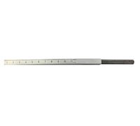 WRS - Cuneo in acciaio inox, misura 0,5 - 11 mm, lunghezza 110 mm, lettura: inferiore 0,1 mm/superiore 0,05 mm, scala laser con custodia
