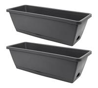 Wrtysully 2 Confezioni Fioriere Autoirriganti Vaso per Piante Rettangolare, Vaso da Fiori Moderno/Fioriera per Tutte Le Piante da Appartamento