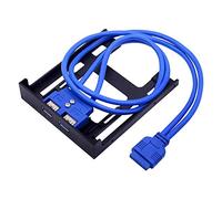 Wrtysully 2 Porte USB 3.0 Pannello Frontale Floppy Disk bay 20 Pin USB3.0 Hub di Espansione Adattatore Staffa nel Plastica per PC Desktop