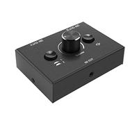 Wrtysully 3.5mm 2 Input 1 Output/1 Input 2 Output Audio Splitter Switcher Pulsante Mute A Un Tasto