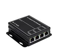 Wrtysully 4 Porte Gigabit Poe Extender 100/1000Mbps 90W 1pollici 4 out Poe Repeater DIN Rail Network VLAN per Telecamera Poe 48V Wierless AP
