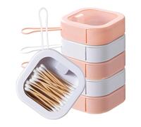 Wrtysully 6 Pezzi Portatili Organizer per Elastici per Capelli Contenitori da Viaggio Impilabili Scatola per Spille Cotton Fioc Fermagli per Capelli Orecchini Facili da Usare