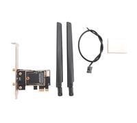 Wrtysully Adattatore Convertitore da Scheda Wireless NGFF M2 Un PCI-E Pcie Desktop Bluetooth con 2 Antenne AC per AX200 9260AC 8265NGW