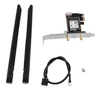 Wrtysully Adattatore Scheda Wireless WiFi 6E Dual Band 2.4G/5G in Plastica con Antenna 2X8DB