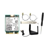 Wrtysully BE200 BE200NGW WiFi 7 Scheda WiFi + Kit Antenna BT 5.4 802.11AX Tri-Band M.2 NGFF Adattatore di Rete Wireless per Win10/11 Pezzi di Ricambio Accessori