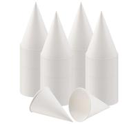 Wrtysully Bicchieri un Cono di Carta Bianca, Bicchieri un Cono di Neve, Bicchieri di Carta un Cono Rivestiti un Tenuta Stagna per, Ghiaccio Tritato, Acqua 200 Pezzi