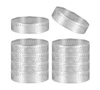 Wrtysully Confezione da 15 Anelli per Torte In Acciaio Inossidabile Perforato Resistente al