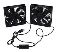 Wrtysully Dual 120Mm 5V USB Powered PC Router Ventole con Regolatore di Velocità Ventola di Raffreddamento Ad Alto Flusso D'Aria per Ricevitore Modem Router