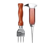 Wrtysully Kit Set di Cippatrici per Ghiaccio da 2 Pezzi con Manico In Legno, Pinza per Ghiaccio Tritaghiaccio per Bar. il Strumento per Intagliare