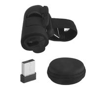 Wrtysully Mini Mouse Wireless 2.4G con per Dito Mouse da Viaggio Ottici Palmari Ergonomici (Nero)