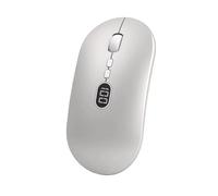 Wrtysully Mouse per Computer Wireless con Livello di Batteria Visibile, Mouse USB Portatile Ricaricabile 2.4G, Silenzioso per PC, Laptop B