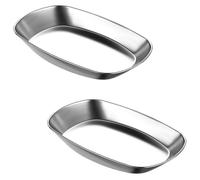 Wrtysully Piatti In Acciaio Inossidabile da 10 Pollici, Piatti per La Cena In Metallo 304 Piatti da per Servire, Piatto da Portata per Insalata