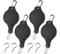 Wrtysully Pulegge per Piante da 4 Pezzi Puleggia per Ganci per Piante con 4 Ganci da Soffitto per Piante Sospese Ganci per Piante Retrattili per Esterni Durevole Facile da Installare Facile da Usare