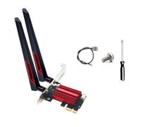 Wrtysully QCNFA765 WiFi6E Scheda WiFi Adattatore Wireless PCIE 5970M Tripla Banda 2.4G/5G/6G BT5.2 802.11AX 10DB Antenna per Win10/Win11