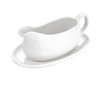 Wrtysully Salsiera e Piattino da 14 Oz, Salsiera In Ceramica con Vassoio per Condimenti per Insalata, Latte, Salse Riscaldanti, Panna, Brodo, Resistente e Facile da Usare