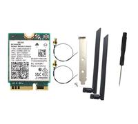 Wrtysully Scheda WiFi WiFi 7 BE200 BE200NGW + 2 Antenne 8DB BT 5.4 802.11AX Tri-Band M.2 NGFF Adattatore di Rete Wireless per Win10/11 Installazione Semplice