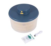 Wrtysully Spinner Elettrico per Insalata - Essiccatore per per Lattuga, Ricaricabile Tramite USB, Centrifuga per Frutta Lattuga Ad Asciugatura Rapida con Ciotola