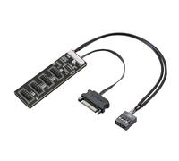 Wrtysully Splitter Header USB A 9 Pin con di Alimentazione, Estensione Hub USB Interno Connettore Splitter USB 2.0 per Scheda Madre Durevole Facile da Installare Facile da Usare