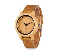 WRVCSS Men's and women's wooden watches, watches, leather straps, birthdays, Valentine's day gifts, holiday gifts 38mm-A10