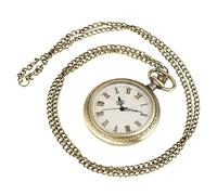 WRVCSS Orologio da taschino con numeri romani al quarzo vintage Collana con ciondoli da uomo e da donna SilmChain