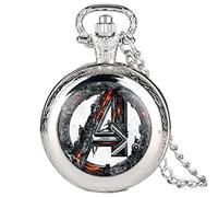 WRVCSS Pocket Watch Vintage Necklace Pendant Chain Watch Men's Working Hours Unisex Gift FashionSilver