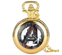 WRVCSS Pocket Watch Vintage Necklace Pendant Chain Watch Men's Working Hours Unisex Gift LuxuryGold