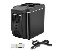 WRWRW Frigorifero elettrico for auto da 6 litri e 12 V, congelatore for auto, refrigeratore e scaldavivande, frigorifero elettrico portatile, frigorifero da viaggio(6L 12V WHITE)