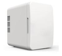 WRWRW Frigorifero for auto piccolo da 4 litri, for trucco, caldo e freddo, doppio uso, adatto for casa, camion, auto, congelatore, cibo, birra e acqua.(4L White US)