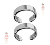 Wryhaul Anello magnetico per uomini e donne, Anello per emicrania Auvulis, Anelli vitali per la riduzione dell'ansia, Anello magnetico per digitopressione regolabile (2 pezzi-B,Regolabile)