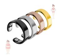 Wryhaul Anello magnetico per uomini e donne, Anello per emicrania Auvulis, Anelli vitali per la riduzione dell'ansia, Anello magnetico per digitopressione regolabile (4 pezzi-A,Regolabile)