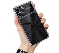 WRYHAUL CD-Texture Case Cover for iPhone 17 Pro Max Series, Quad-Corner Drop-Proof CD-Texture Case, 4 Corners Shockproof Electroplated Camera Lens Protection (17-Air,Black)