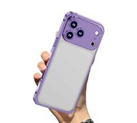 Wryhaul Chubbycase Ultra-Thin Metal Frame Heat Dissipation Case with Lens Protector, Bumper Metal Frame Shockproof Phone Case for iPhone 17/16/15/14 Series (17 Pro-max,Purple)