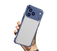 Wryhaul Chubbycase Ultra-Thin Metal Frame Heat Dissipation Case with Lens Protector, Bumper Metal Frame Shockproof Phone Case for iPhone 17/16/15/14 Series (15 Pro,Dark Blue)