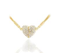 WRYHAUL Collana Patchwork Amore Magnetico, Ciondolo Amore Set Diamante a Doppia faccia, Collana a Forma di Cuore di Zirconi Cubici, Catena Clavicola Moda, Catena Cuore a tre Strati per le Donne (Oro)