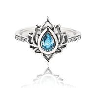 Wryhaul Fuck It And Begin Again Anello di loto per donne, Anello ispiratore intarsiato con zirconi in con fiore di loto altamente lucido, Anello di loto Fuck My Trauma (A,US-9)