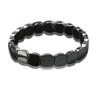 Wryhaul Hemys Hematite Bracelet Men, Hematite Bracelets for Men, Enhance Mental Clarity & Focus, Hematite Stone Beaded Stretch Bracelet Gift for Dad, Husband, Boyfriend (1 pz)