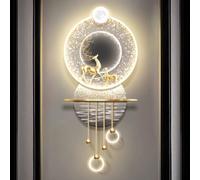 WRYsqbhjyb Applique Murale LED 3D Cervo Luna, Luce Calda Regolabile