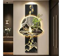 WRYsqbhjyb Decorazione Artistica da Parete 3D con Nove Pesci con LED