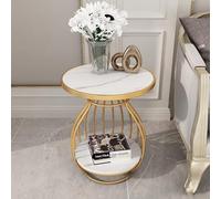 WRYSQBHJYB Tavolino Salotto per Soggiorno, Tavolino Laterale, Tavolo Centrale da Patio, Adatti per Camera da Letto, Hotel, Studio(White,60cm/24in)