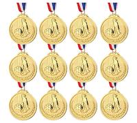 Wrzbest medaglie in Metallo Dorato e Argento Bronzo, in Lega di Zinco per trofei di Calcio, medaglie con Nastro per Sport, competizioni, celebrazioni e bomboniere (Nuove medaglie d'oro)