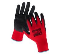 WS-Pro RedLatex - 12 paia di guanti da lavoro con rivestimento in lattice - guanti di sicurezza - guanti da lavoro da uomo - giardino - auto - logistica - taglia 8 - 12 paia